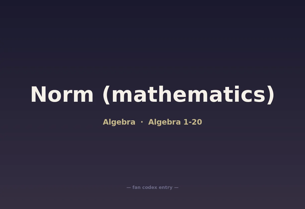 Norm (mathematics)
