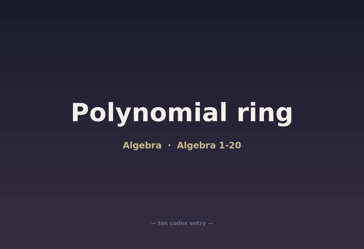 Polynomial ring