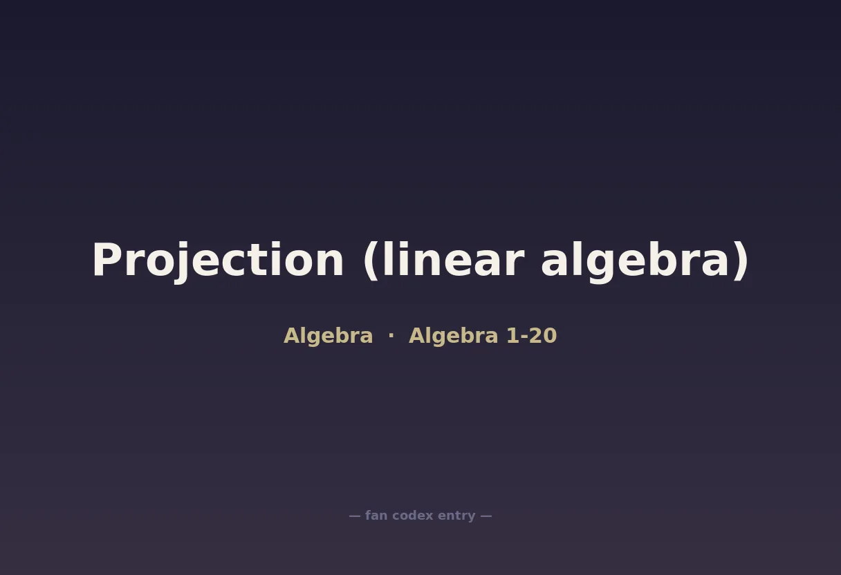 Projection (linear algebra)