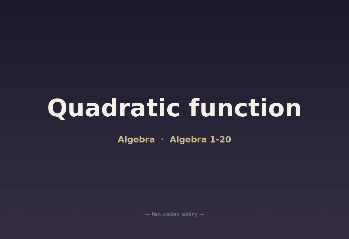 Quadratic function