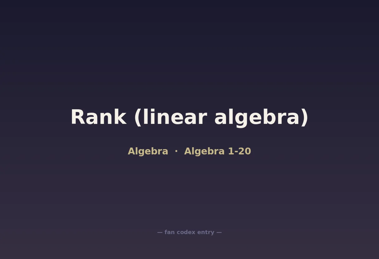 Rank (linear algebra)