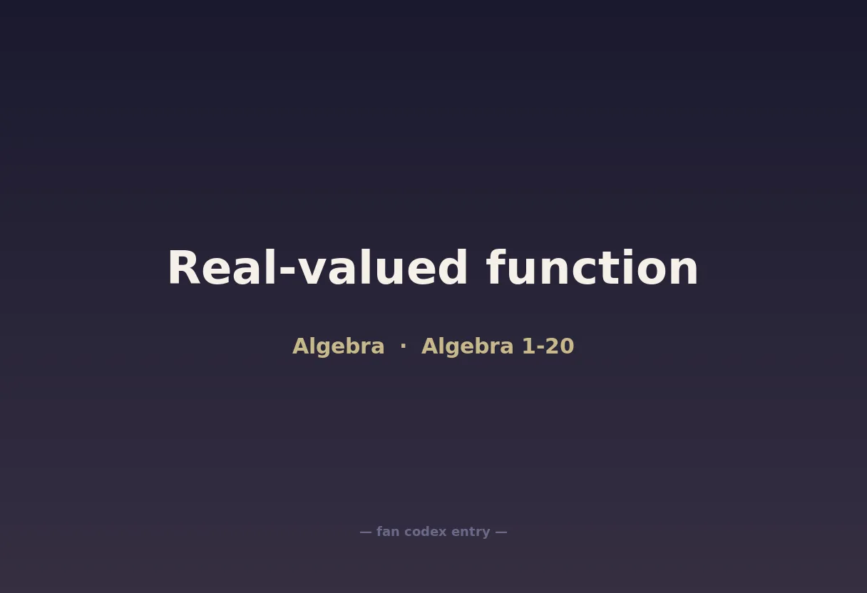 Real-valued function