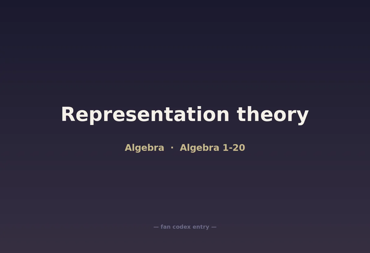 Representation theory
