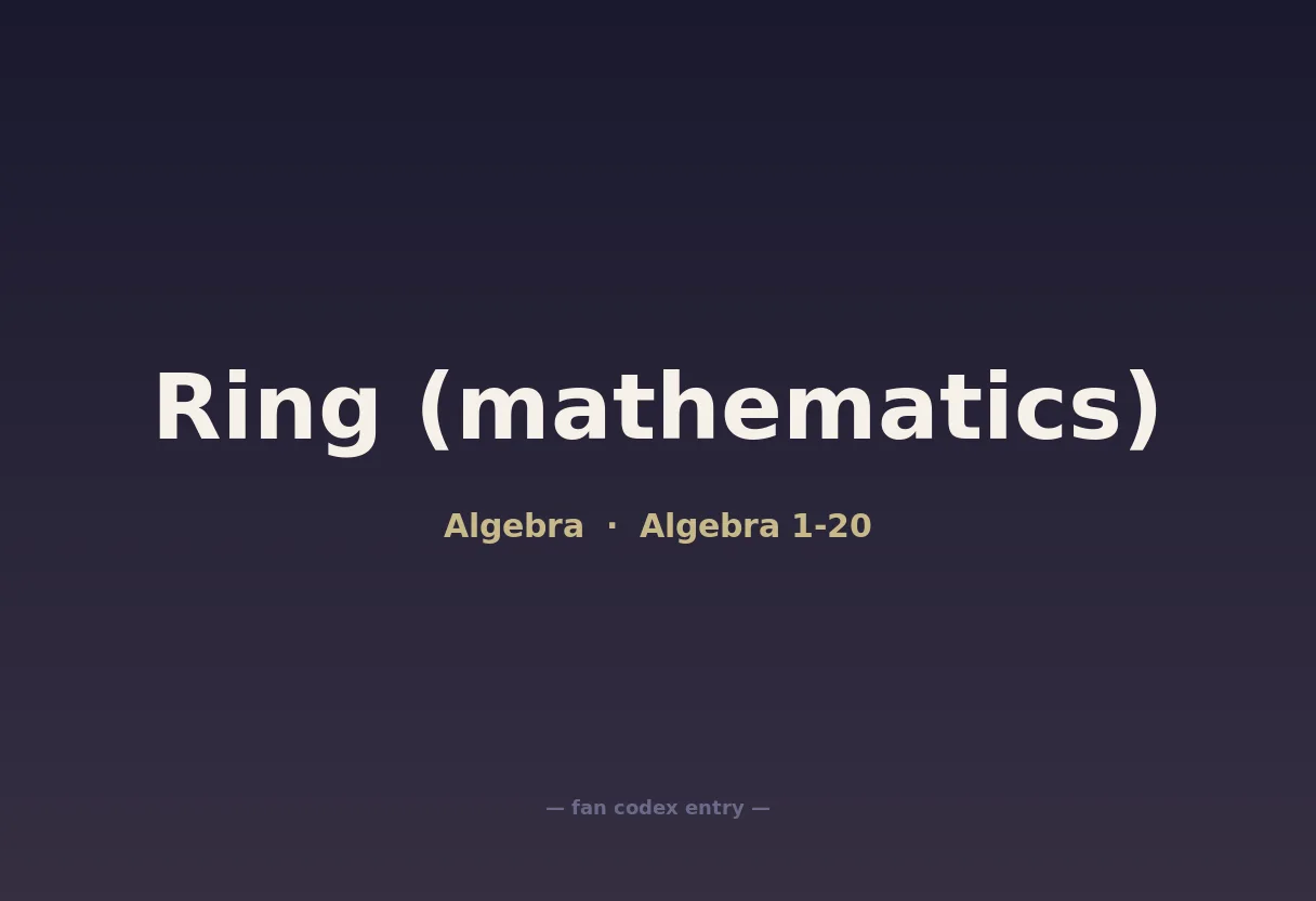 Ring (mathematics)